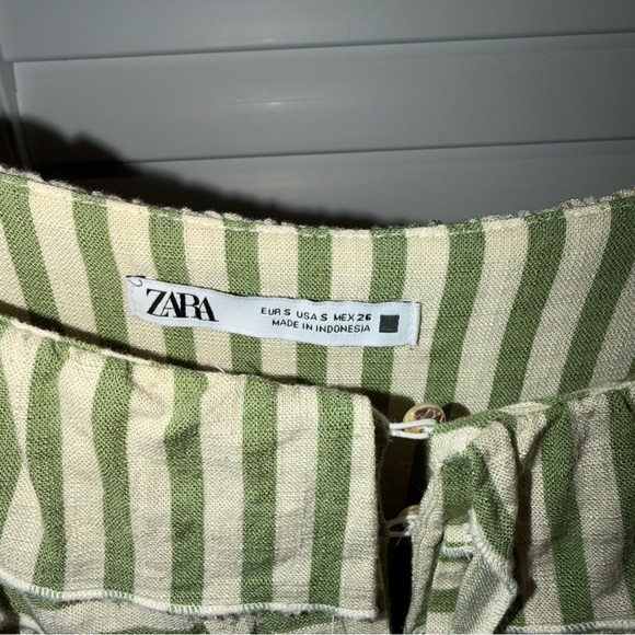 Zara Olive Striped Midi Dress - Picture 4 of 5